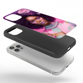 Kryt na mobil Afro s kvetinami