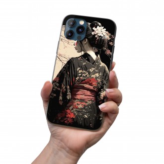 Kryt na mobil Japonské dievča v kimone 2