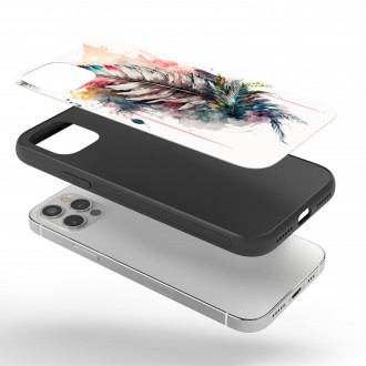 Kryt na mobil Koláž kvetov a peria 6
