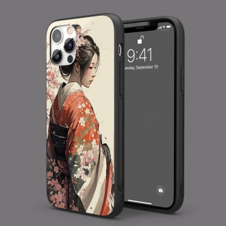 Kryt na mobil Japonské dievča v kimone