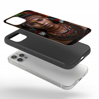 Kryt na mobil Žena s kmeňovou čelenkou 1