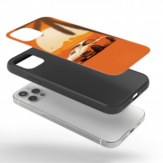 Kryt na mobil Západ slnka retro porsche