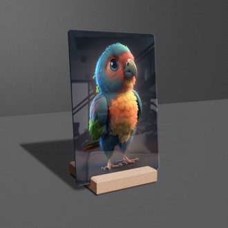 Akrylové sklo Roztomilý papagáj