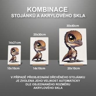 Akrylové sklo Malý dinosaurus