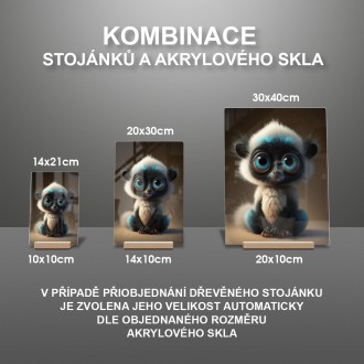 Akrylové sklo Roztomilý lemur