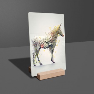 Akrylové sklo Kvetinový kôň