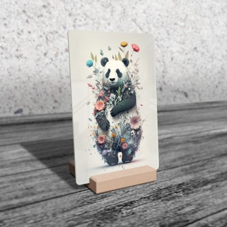 Akrylové sklo Kvetinová panda