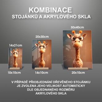 Akrylové sklo Animovaná žirafa