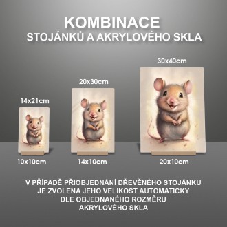 Akrylové sklo Akvarelová myš