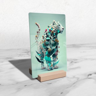 Akrylové sklo Květinový levhart