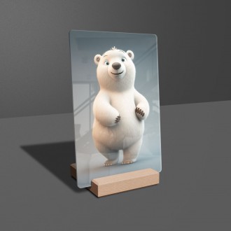 Akrylové sklo Animovaný ľadový medveď