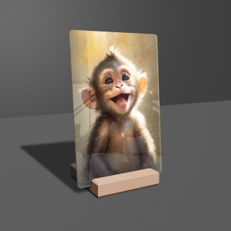 Akrylové sklo Akvarelová opica