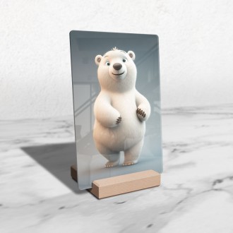 Akrylové sklo Animovaný ľadový medveď