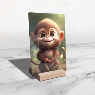 Akrylové sklo Roztomilý opičiak