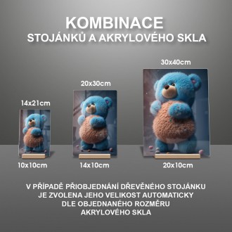 Akrylové sklo Animovaný modrý medveď