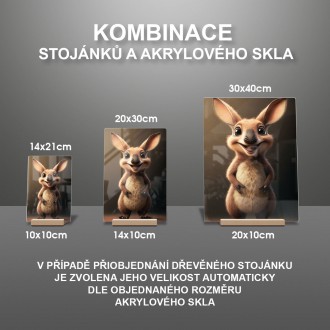 Akrylové sklo Roztomilý klokan