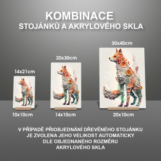 Akrylové sklo Kvetinová líška