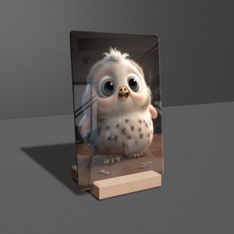 Akrylové sklo Animovaná biela sova
