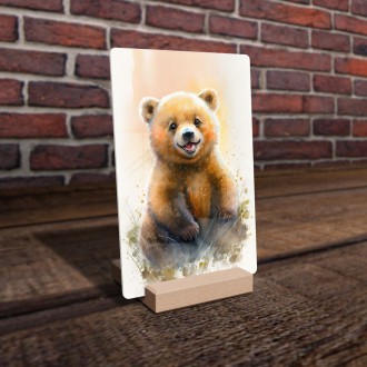 Akrylové sklo Akvarelový medveď