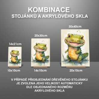 Akrylové sklo Akvarelový krokodíl