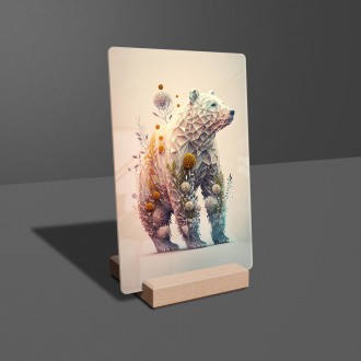 Akrylové sklo Kvetinový medveď