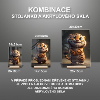 Akrylové sklo Animovaný tiger