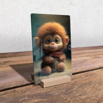 Akrylové sklo Animovaný opičiak