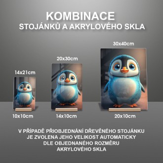 Akrylové sklo Roztomilý tučniak