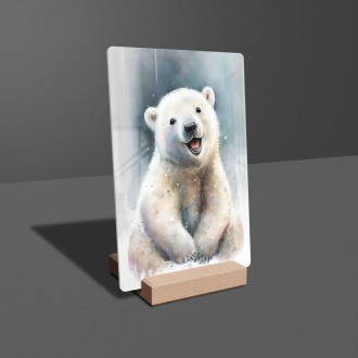 Akrylové sklo Akvarelový ľadový medveď