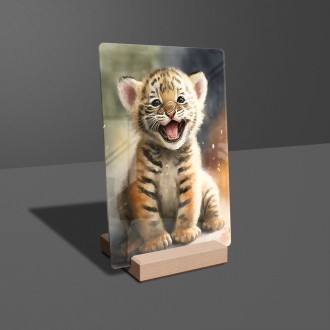 Akrylové sklo Akvarelový tiger
