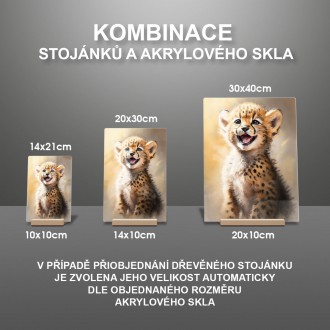 Akrylové sklo Akvarelový gepard