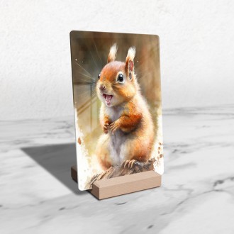 Akrylové sklo Akvarelová veverička