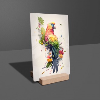 Akrylové sklo Kvetinový papagáj