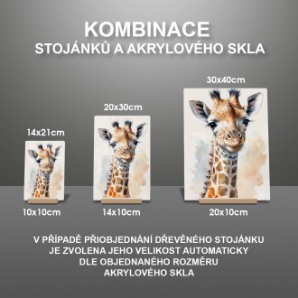 Akrylové sklo Akvarelová žirafa