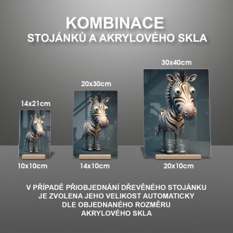 Akrylové sklo Animovaná zebra