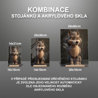 Akrylové sklo Animovaný vlk