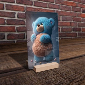 Akrylové sklo Animovaný modrý medveď