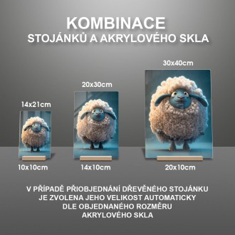 Akrylové sklo Animovaná ovečka