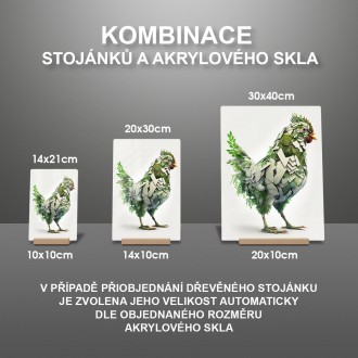 Akrylové sklo Prírodné sliepky