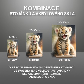 Akrylové sklo Akvarelový tiger