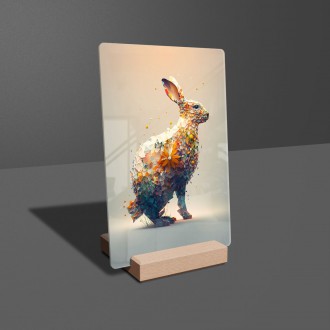 Akrylové sklo Kvetinový zajac