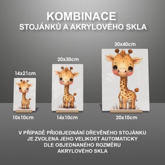 Akrylové sklo Malá žirafa