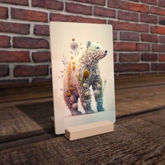 Akrylové sklo Kvetinový medveď