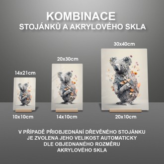 Akrylové sklo Kvetinová koala