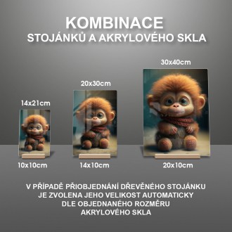 Akrylové sklo Animovaný opičiak