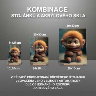 Akrylové sklo Animovaný opičiak