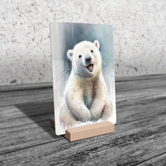 Akrylové sklo Akvarelový ľadový medveď