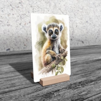 Akrylové sklo Akvarelový lemur