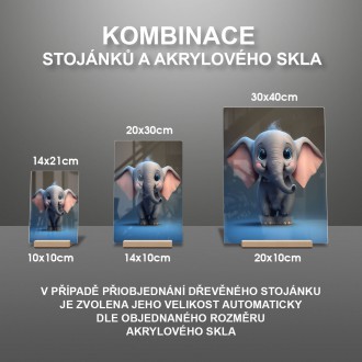 Akrylové sklo Roztomilý slon