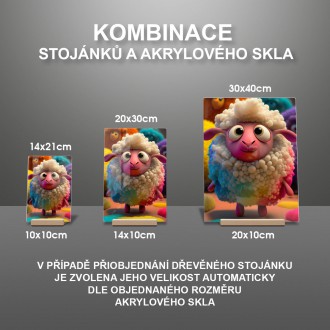 Akrylové sklo Roztomilá ovečka
